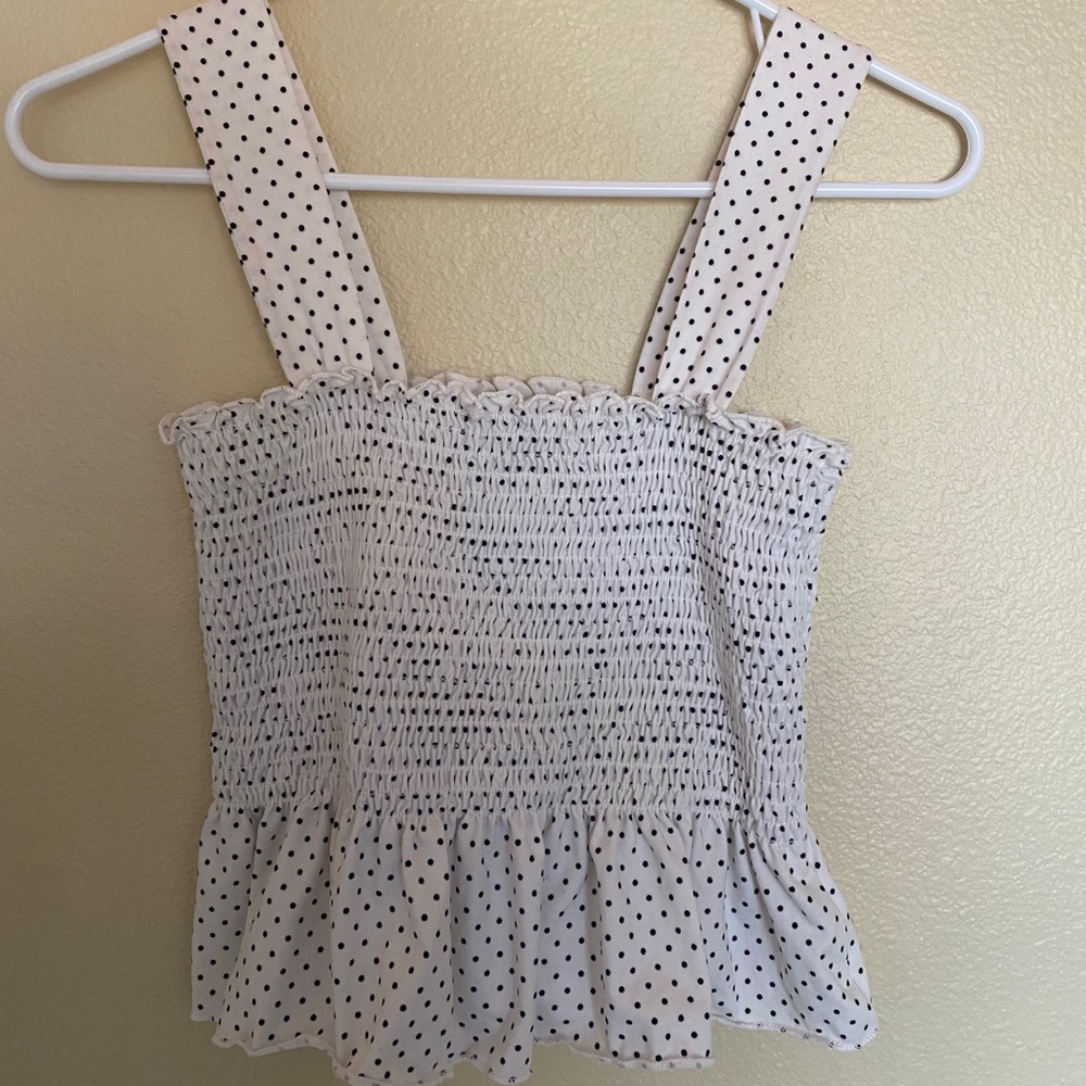 Urban outfitters cropped polkadotted tank top